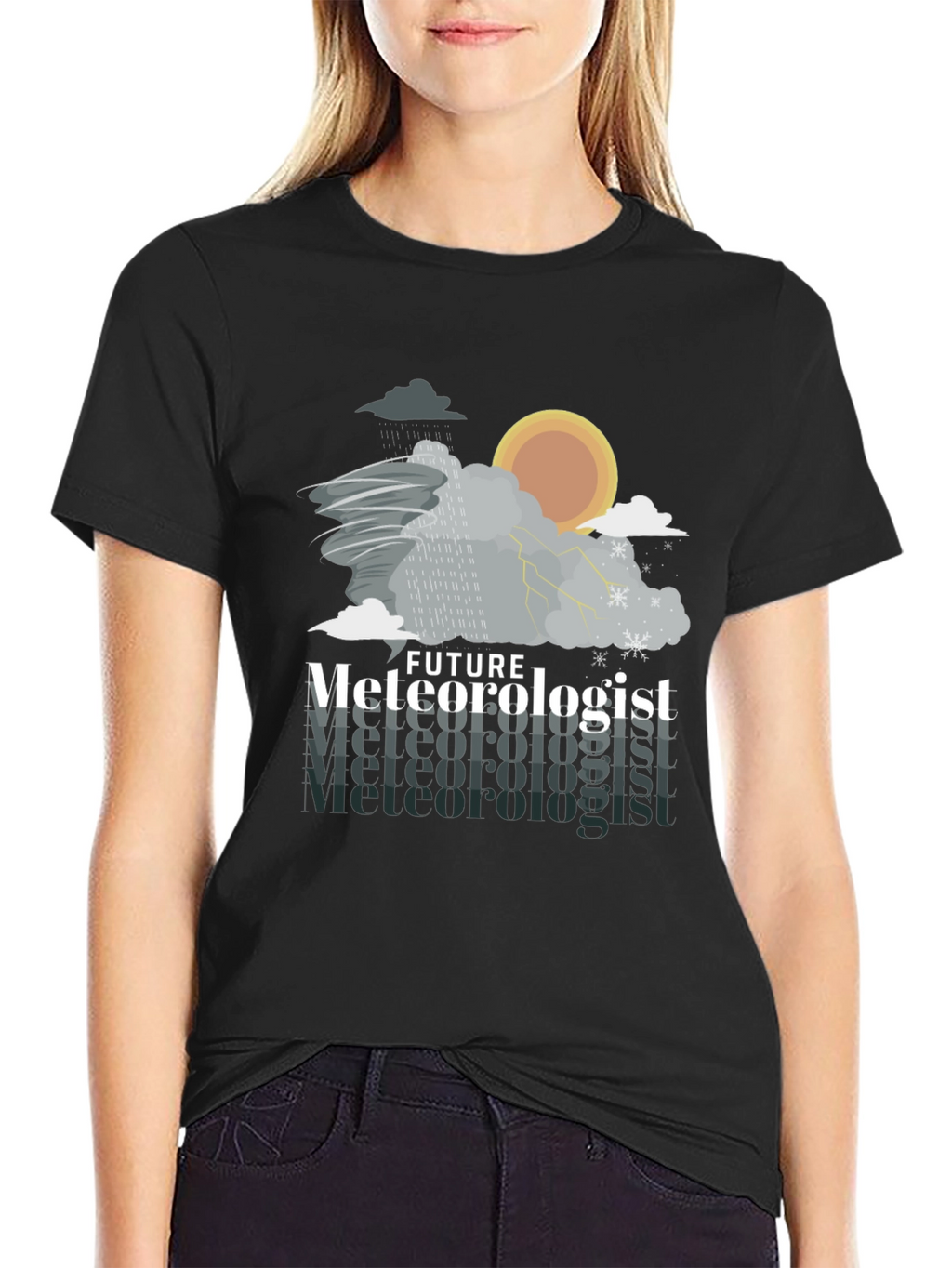 Future Meteorologist Weather Pattern Graphic T-Shirt