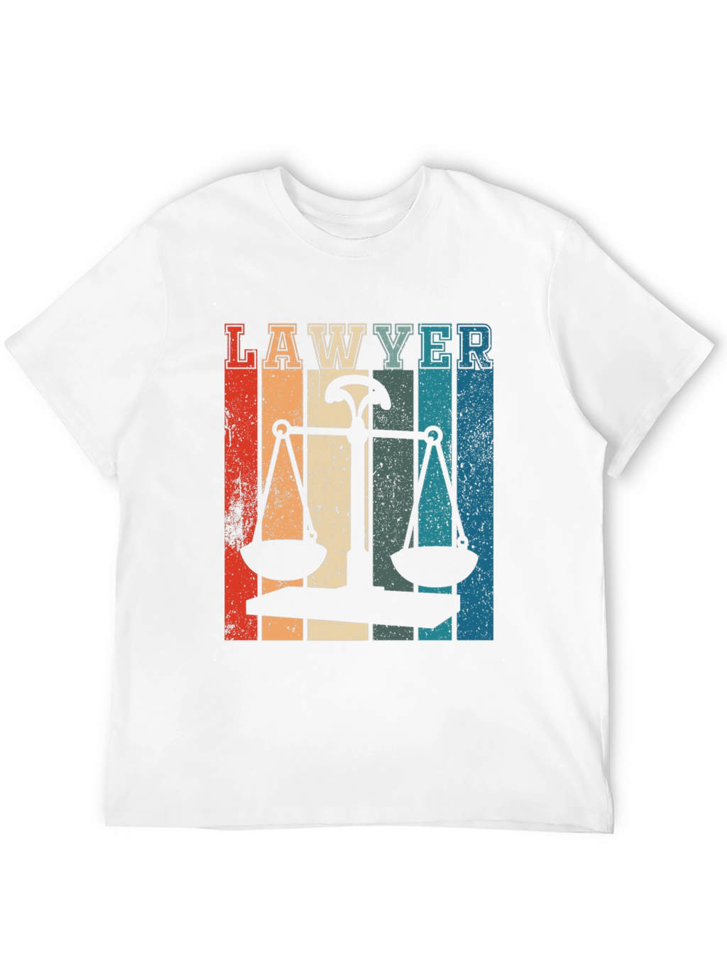 Lawyer Scales of Justice Retro Graphic Tee