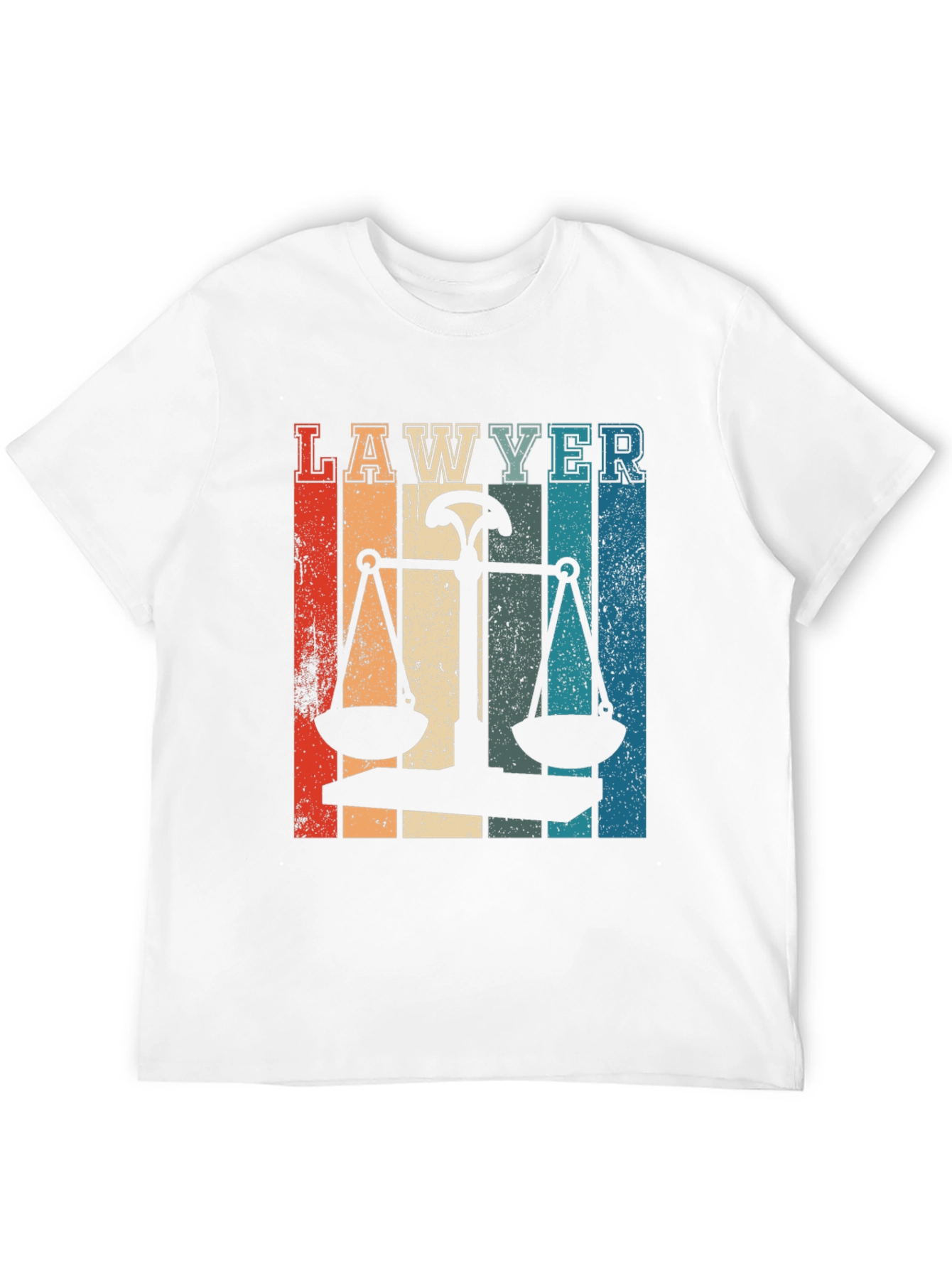 Lawyer Scales of Justice Retro Graphic Tee