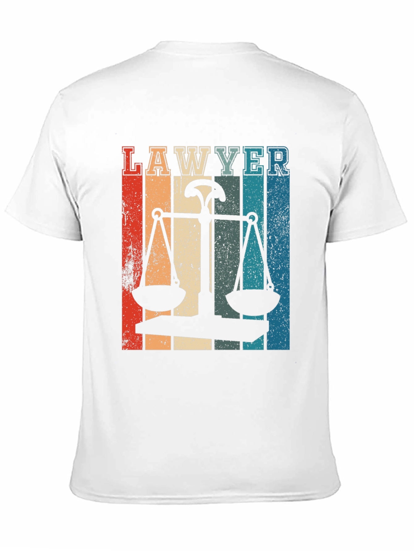Lawyer Scales of Justice Retro Graphic Tee
