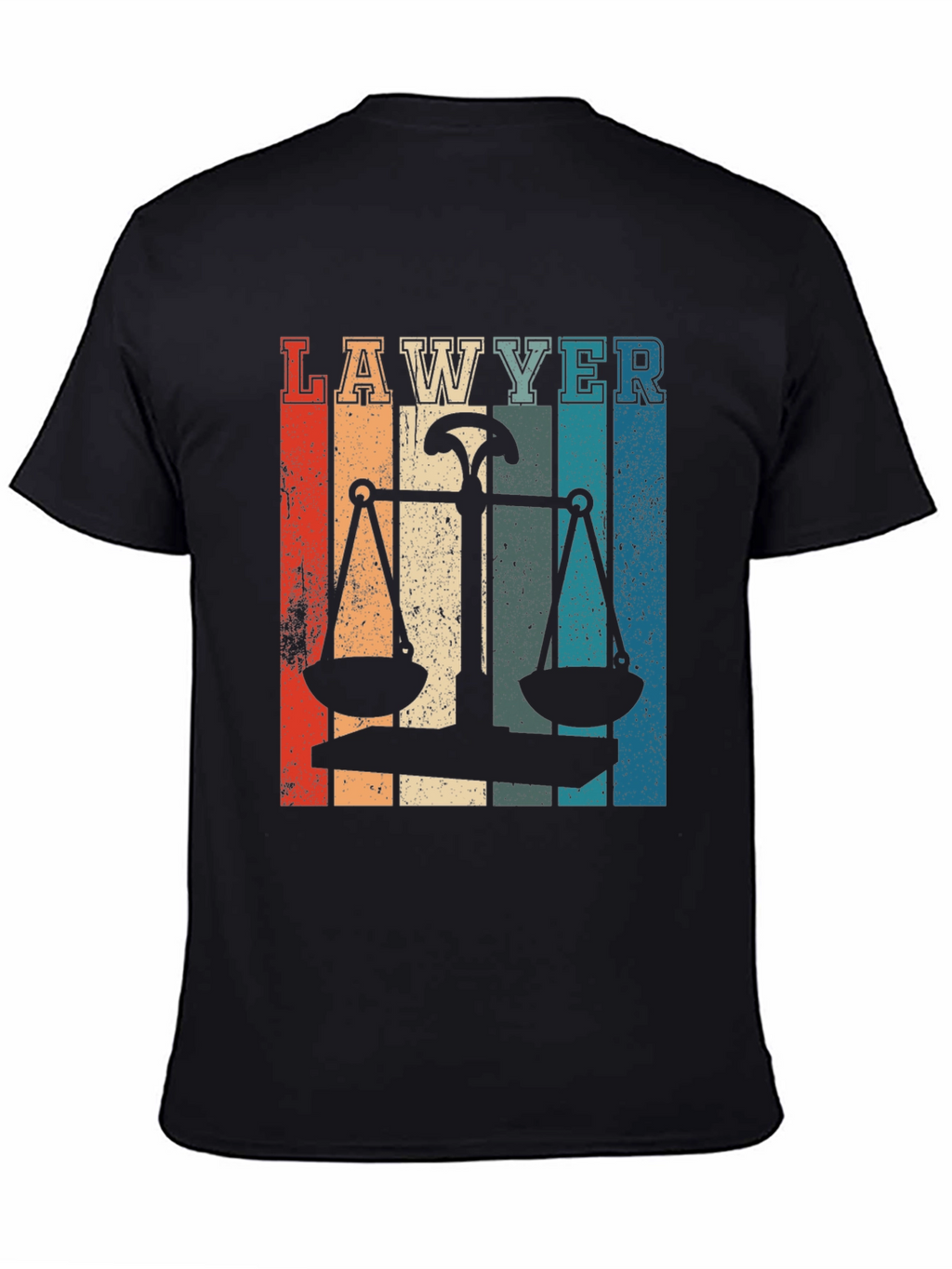 Lawyer Scales of Justice Retro Graphic Tee
