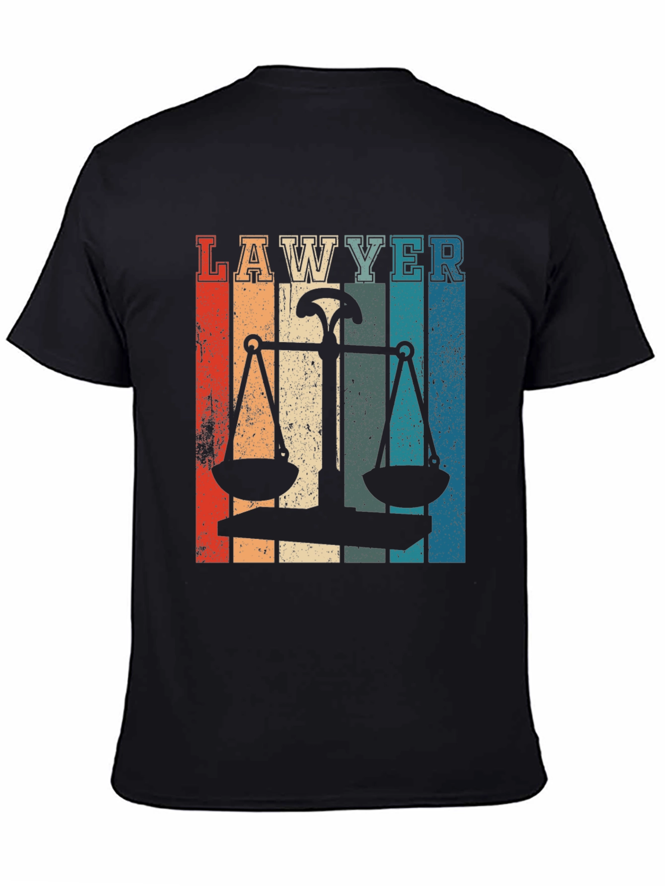 Lawyer Scales of Justice Retro Graphic Tee