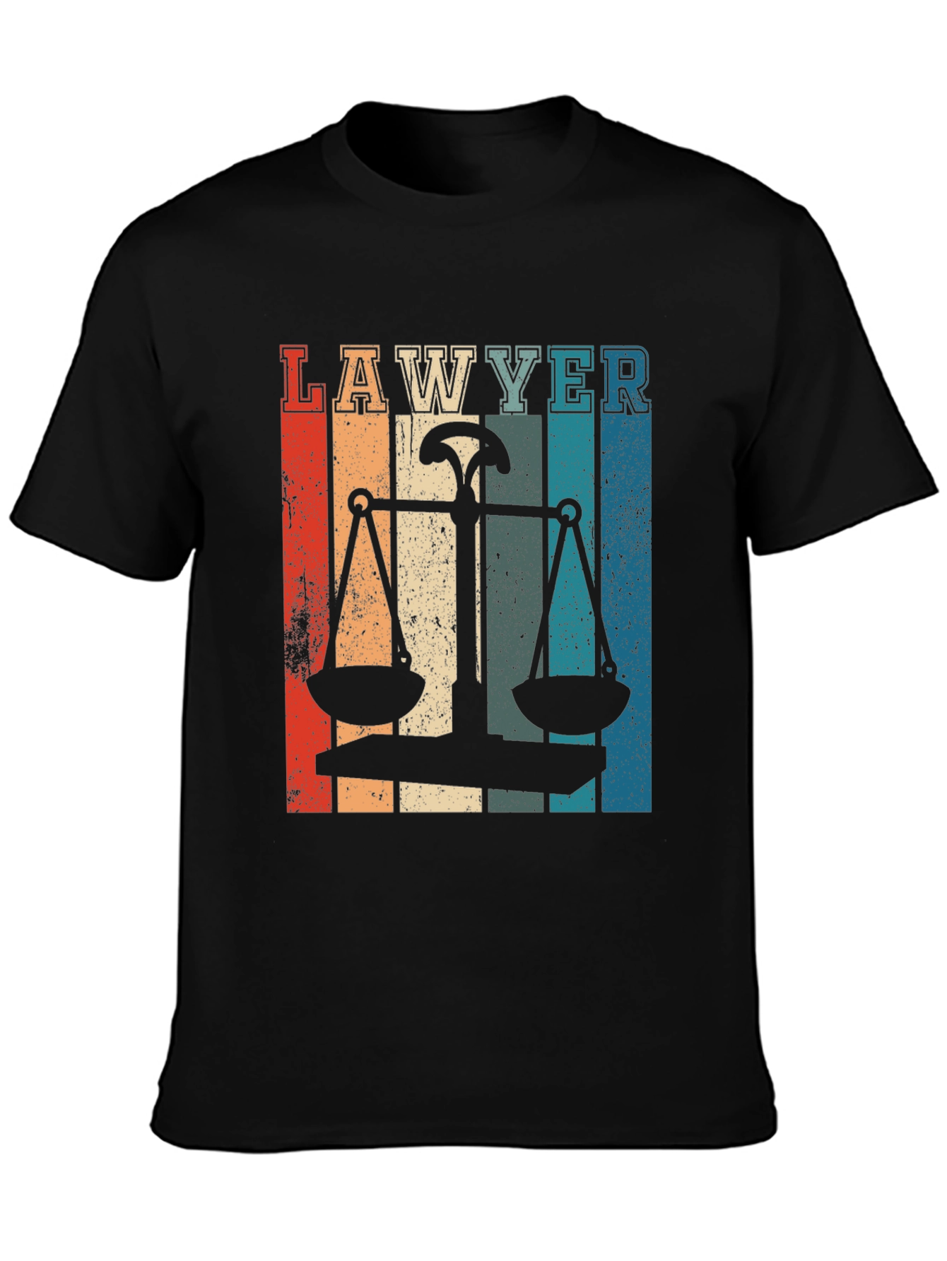 Lawyer Scales of Justice Retro Graphic Tee