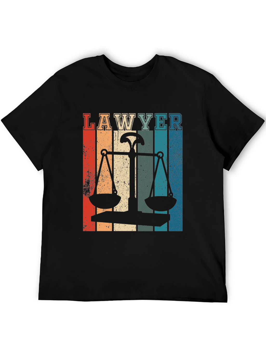 Lawyer Scales of Justice Retro Graphic Tee