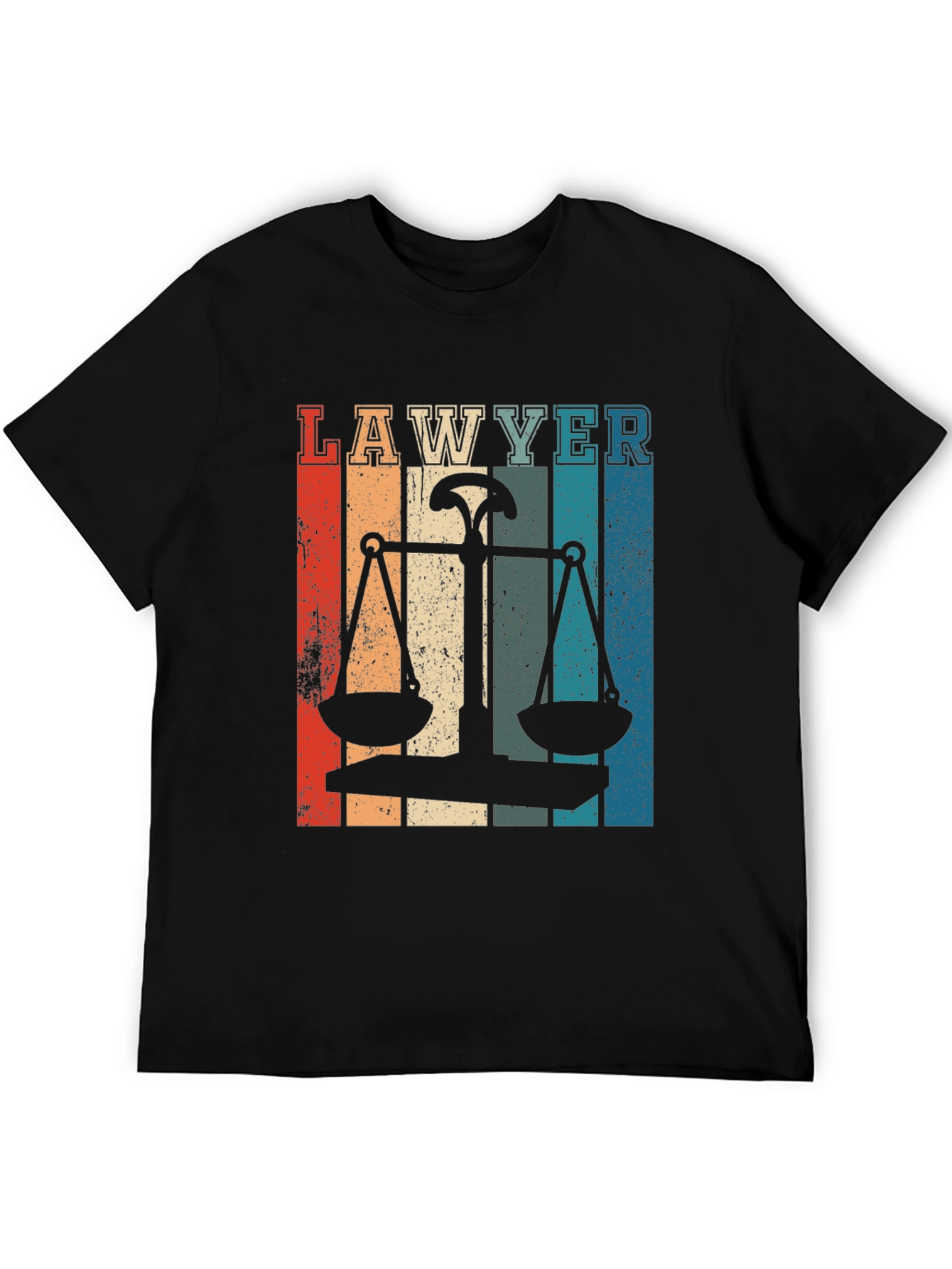 Lawyer Scales of Justice Retro Graphic Tee