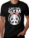I Hit The Gym Bunny Graphic Tee