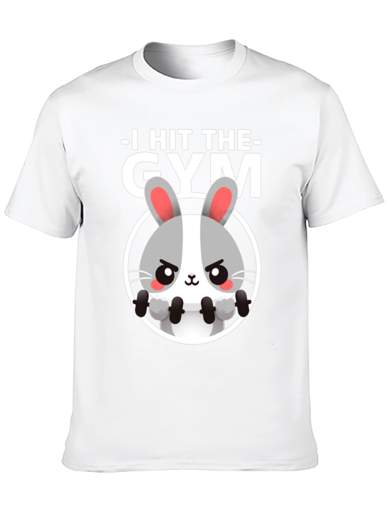 I Hit The Gym Bunny Graphic Tee