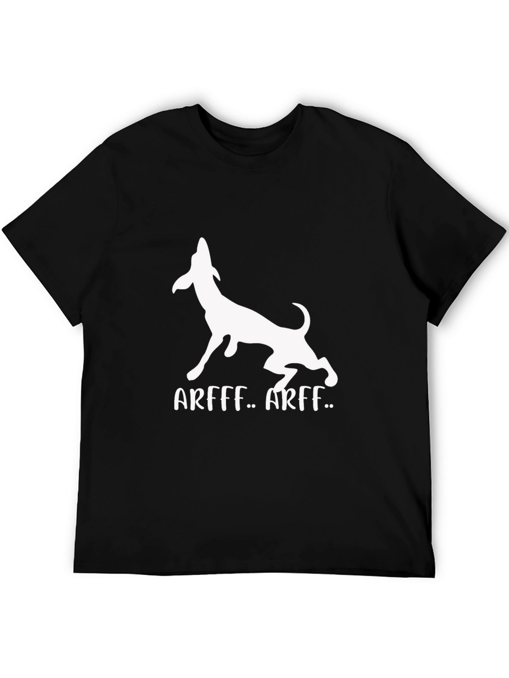 Arff Dog Graphic Tee - Black Cotton T-Shirt