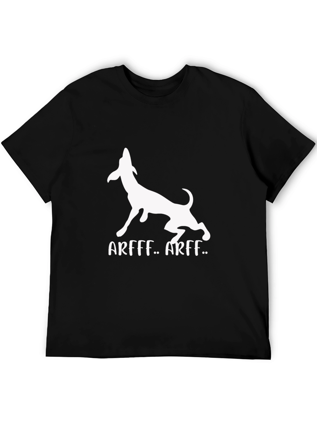Arff Dog Graphic Tee - Black Cotton T-Shirt