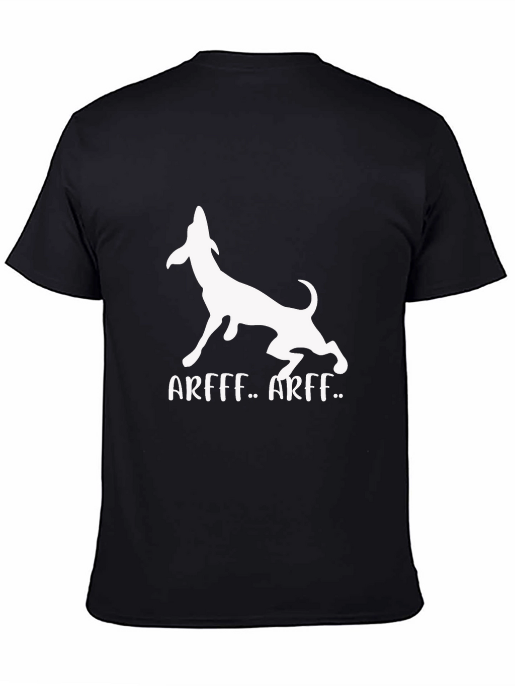 Arff Dog Graphic Tee - Black Cotton T-Shirt