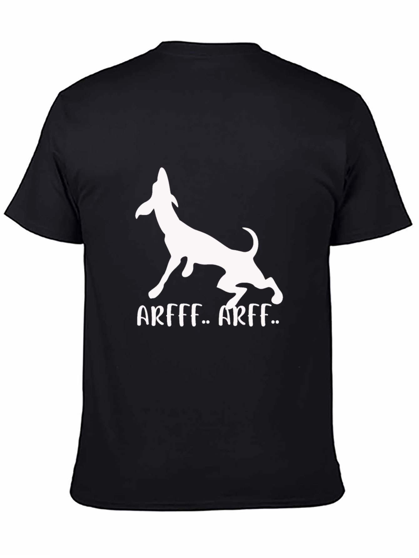 Arff Dog Graphic Tee - Black Cotton T-Shirt