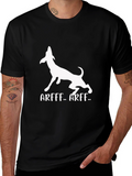 Arff Dog Graphic Tee - Black Cotton T-Shirt