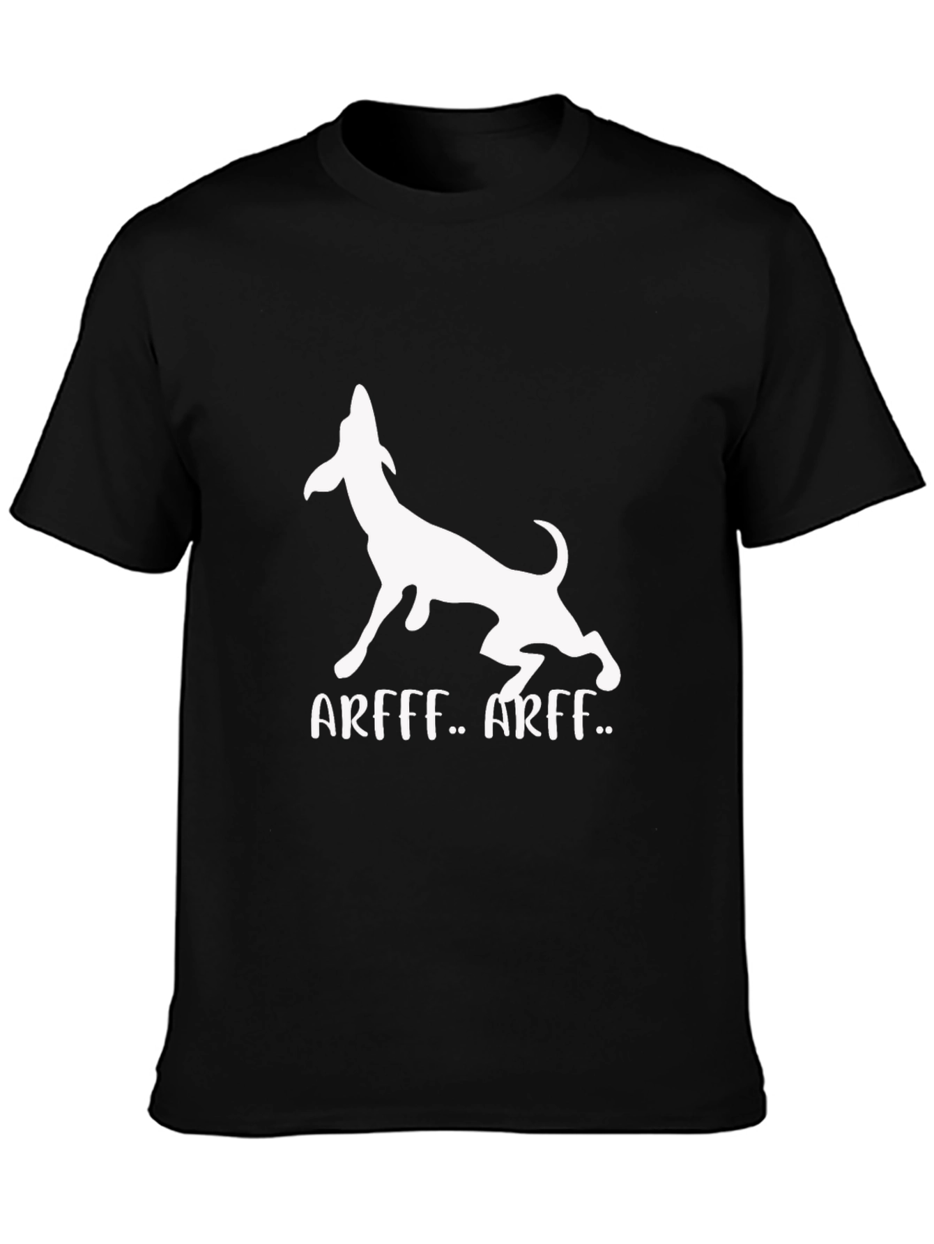 Arff Dog Graphic Tee - Black Cotton T-Shirt