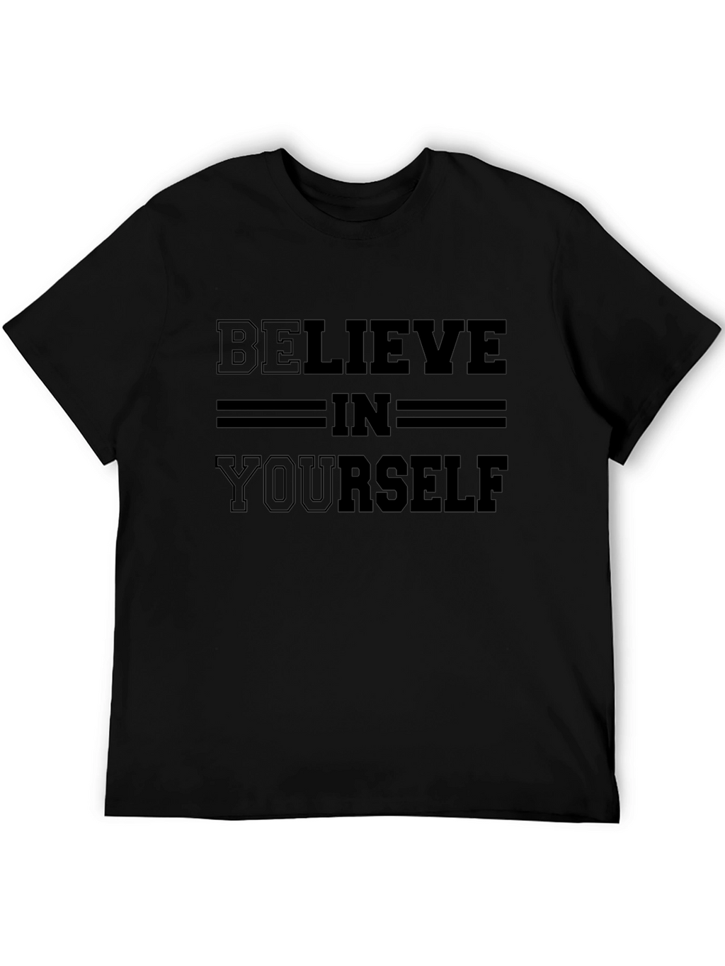 Believe In Yourself Black Graphic Tee