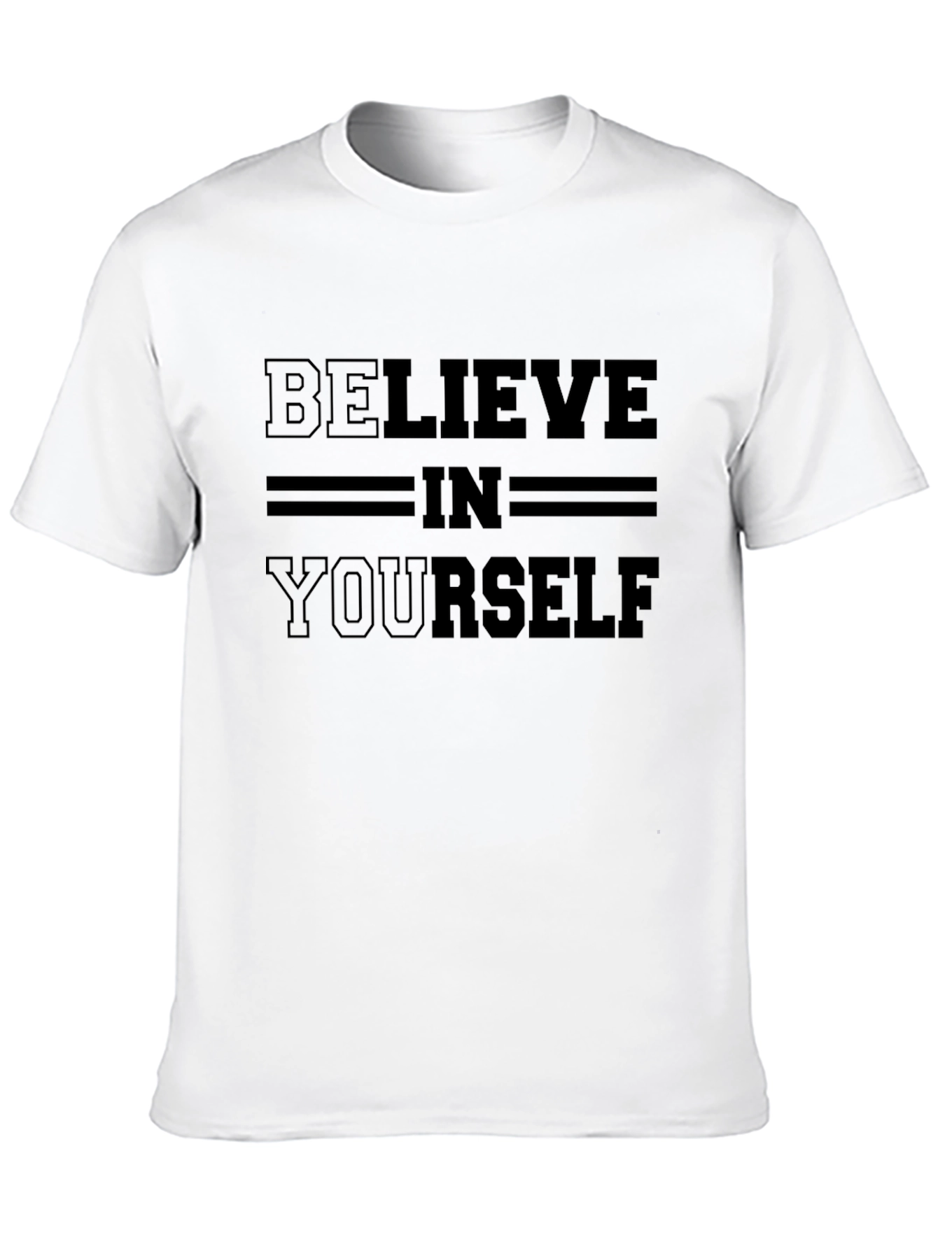 Believe In Yourself Black Graphic Tee