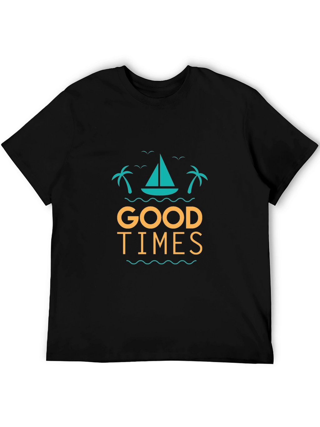 Good Times Graphic Tee - Black Cotton T-Shirt