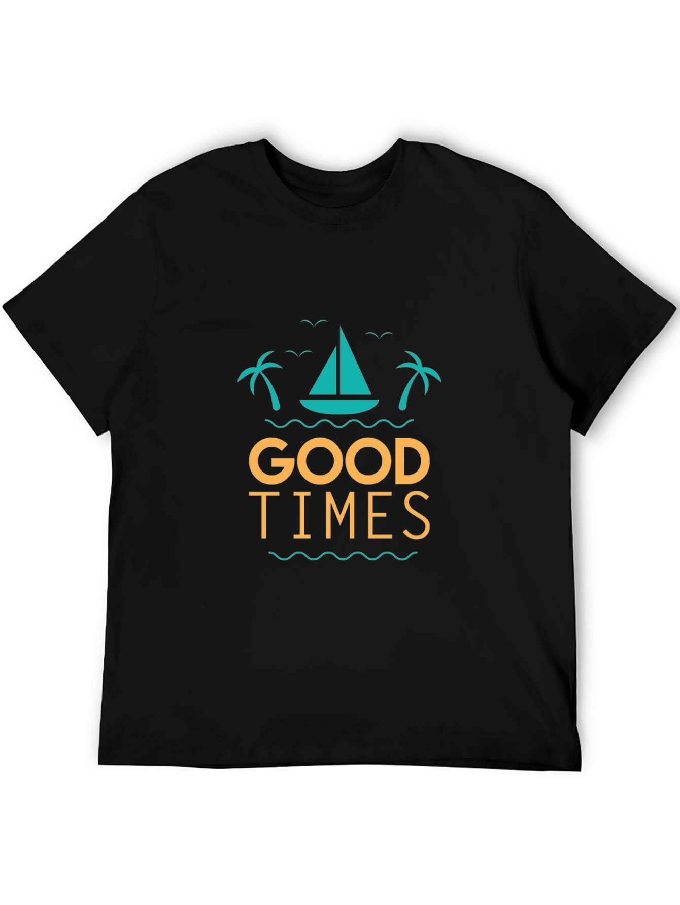 Good Times Graphic Tee - Black Cotton T-Shirt