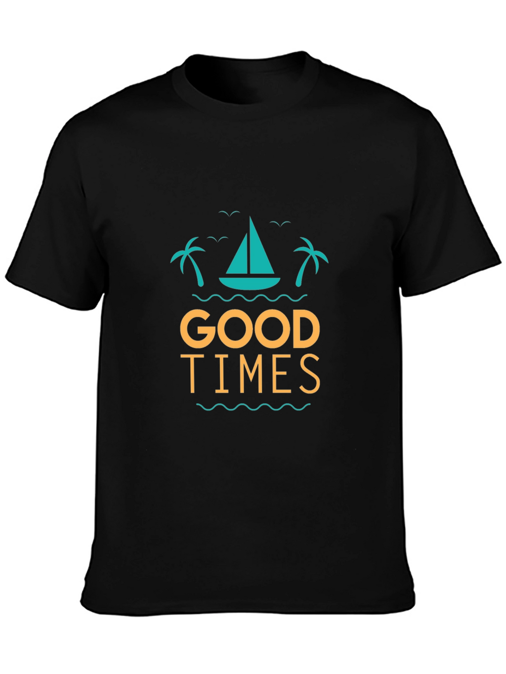 Good Times Graphic Tee - Black Cotton T-Shirt