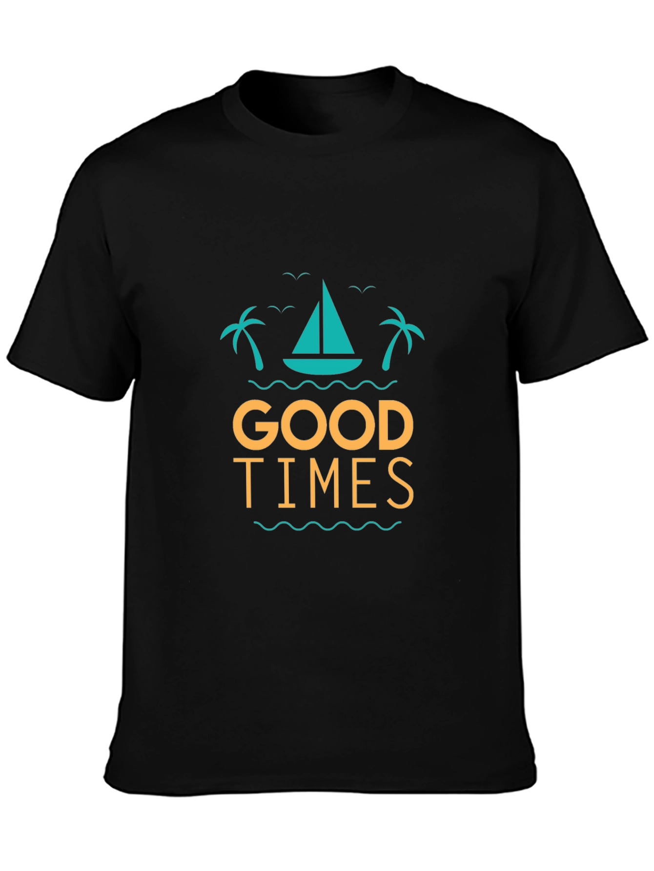 Good Times Graphic Tee - Black Cotton T-Shirt
