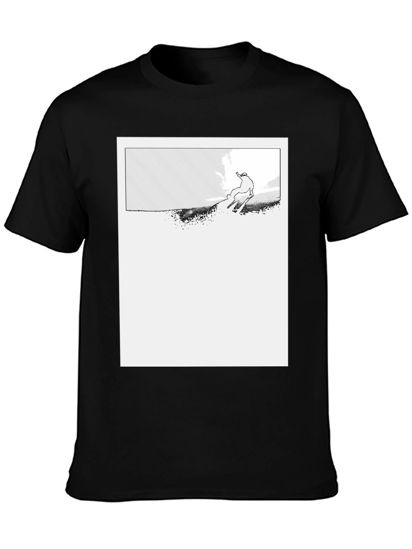Ski Jumper Graphic Black T-Shirt