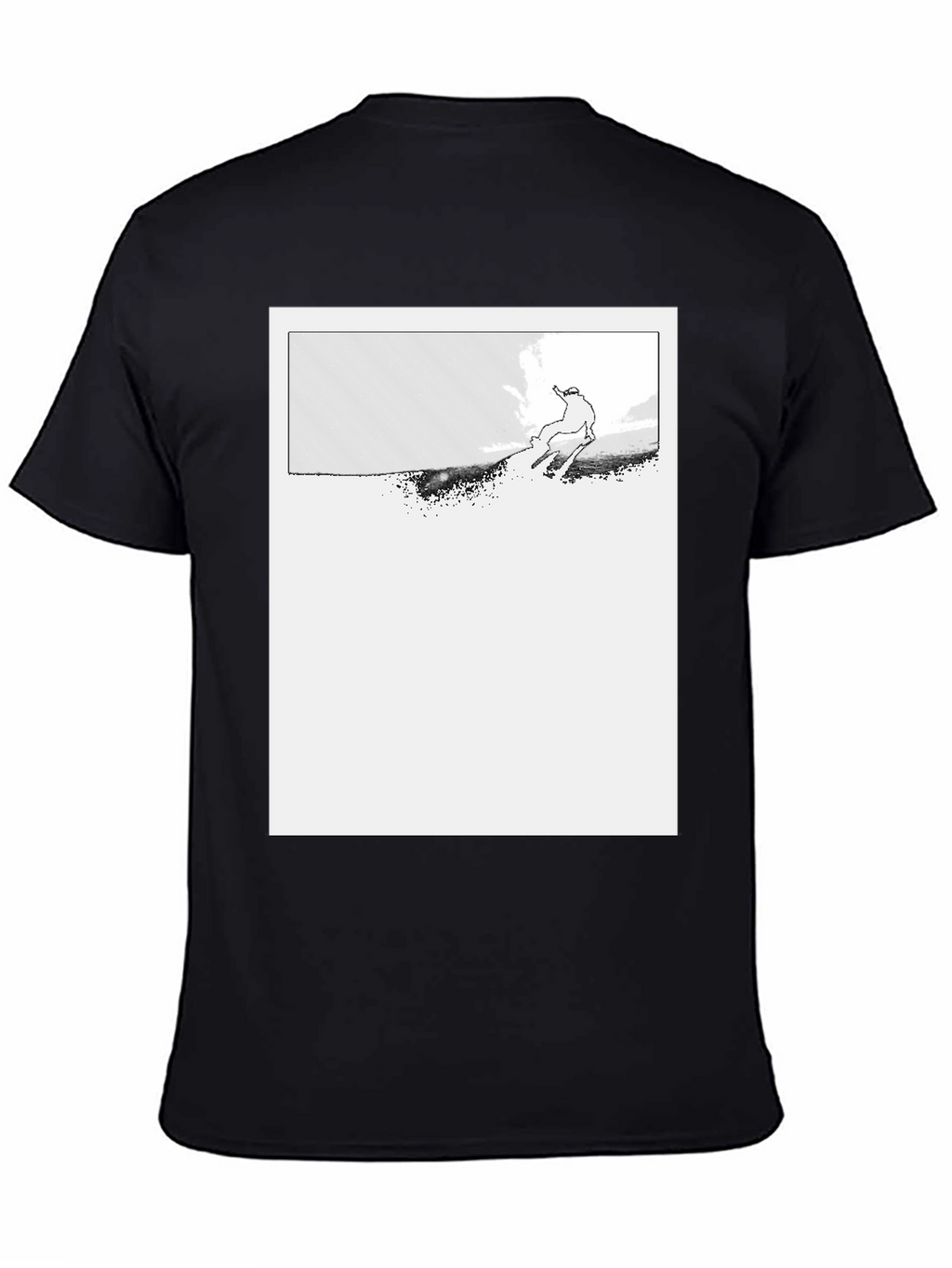 Ski Jumper Graphic Black T-Shirt