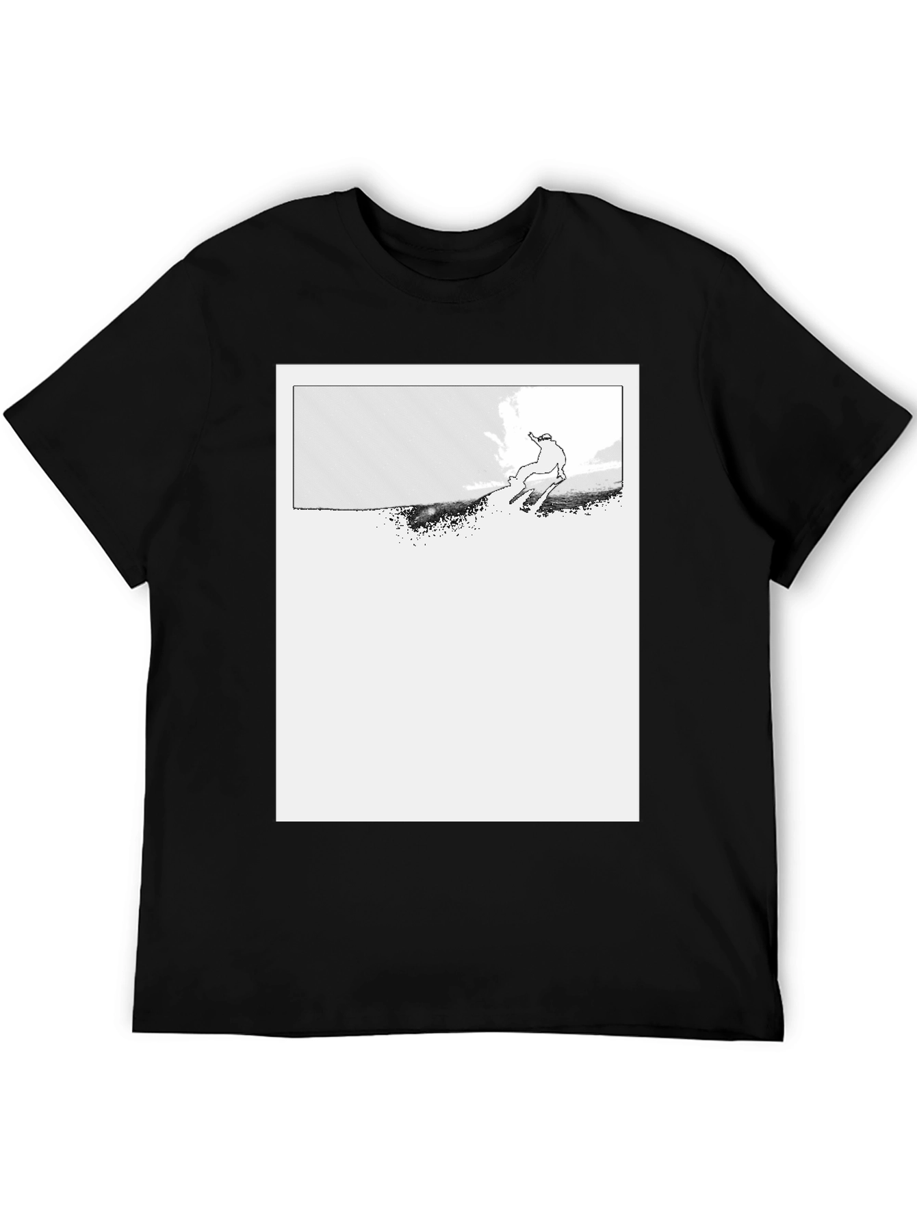 Ski Jumper Graphic Black T-Shirt