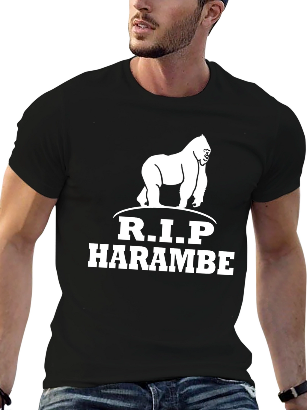 R.I.P Harambe Gorilla Graphic T-Shirt