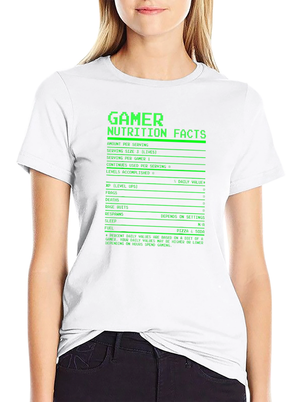 Gamer Nutrition Facts Funny T-Shirt