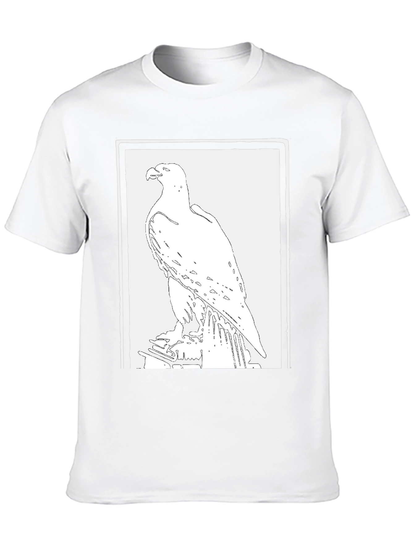 Eagle Graphic Tee - Black Cotton T-Shirt