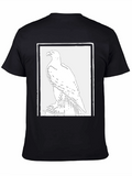 Eagle Graphic Tee - Black Cotton T-Shirt