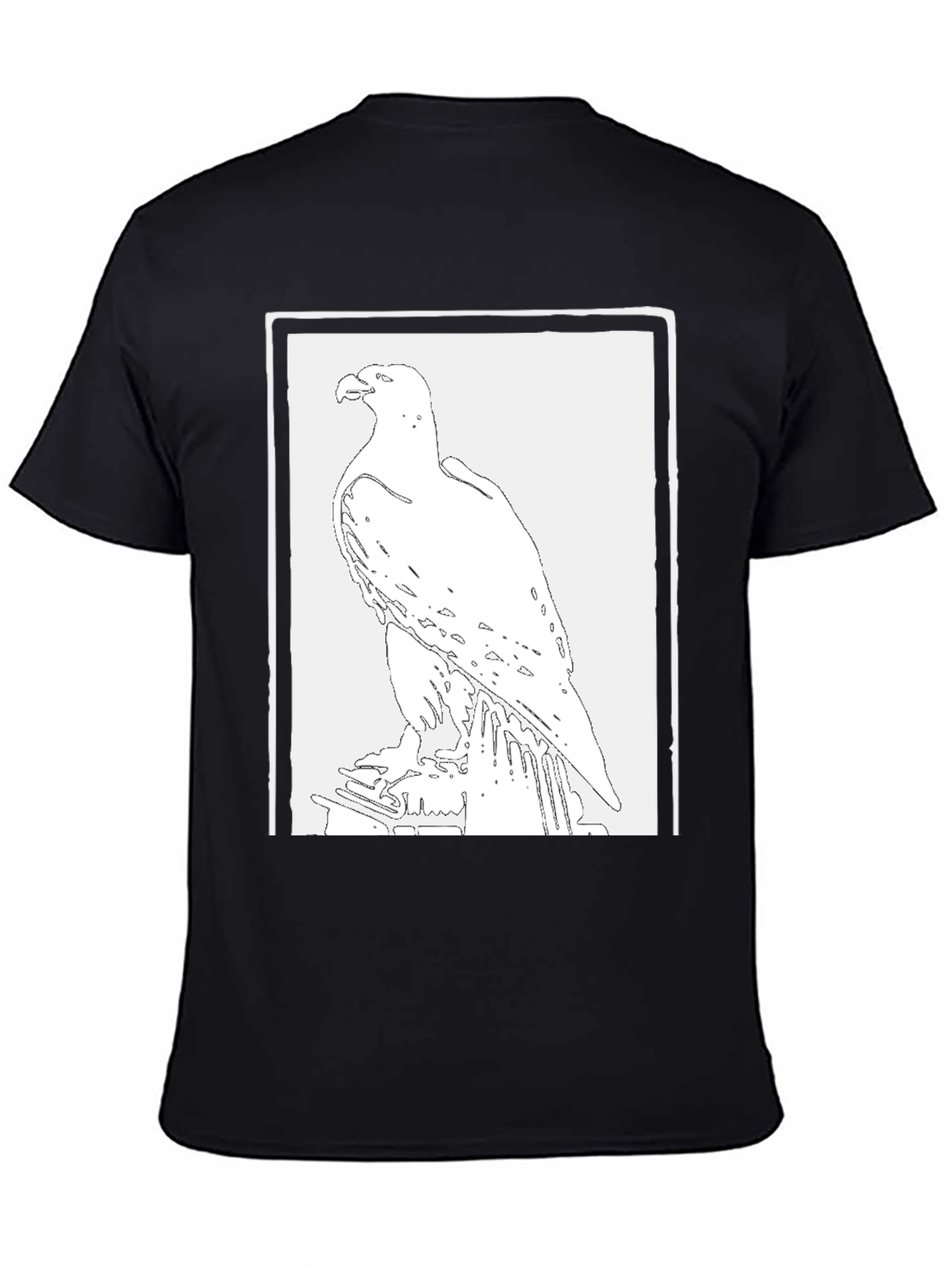 Eagle Graphic Tee - Black Cotton T-Shirt