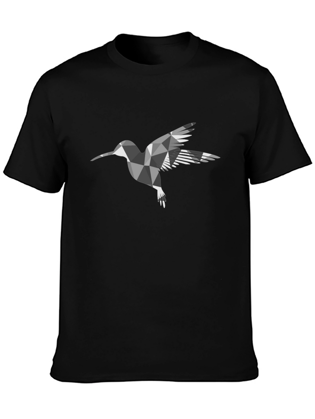 Geometric Hummingbird Graphic Tee - Stylish Bird Lover Shirt