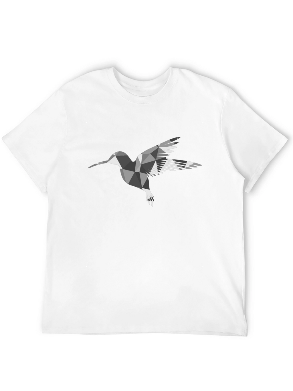 Geometric Hummingbird Graphic Tee - Stylish Bird Lover Shirt