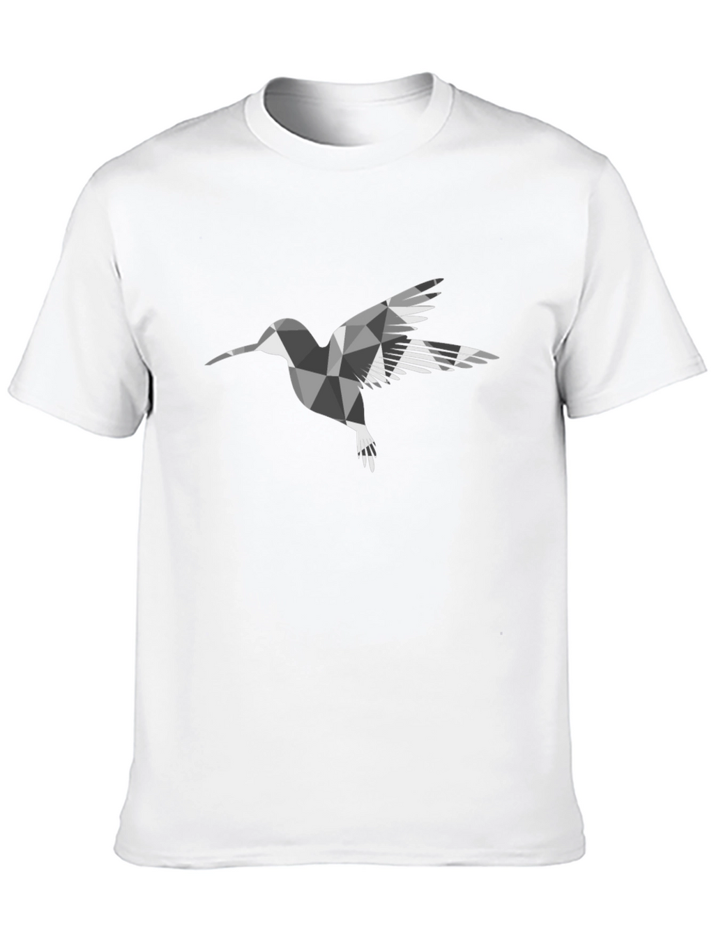 Geometric Hummingbird Graphic Tee - Stylish Bird Lover Shirt