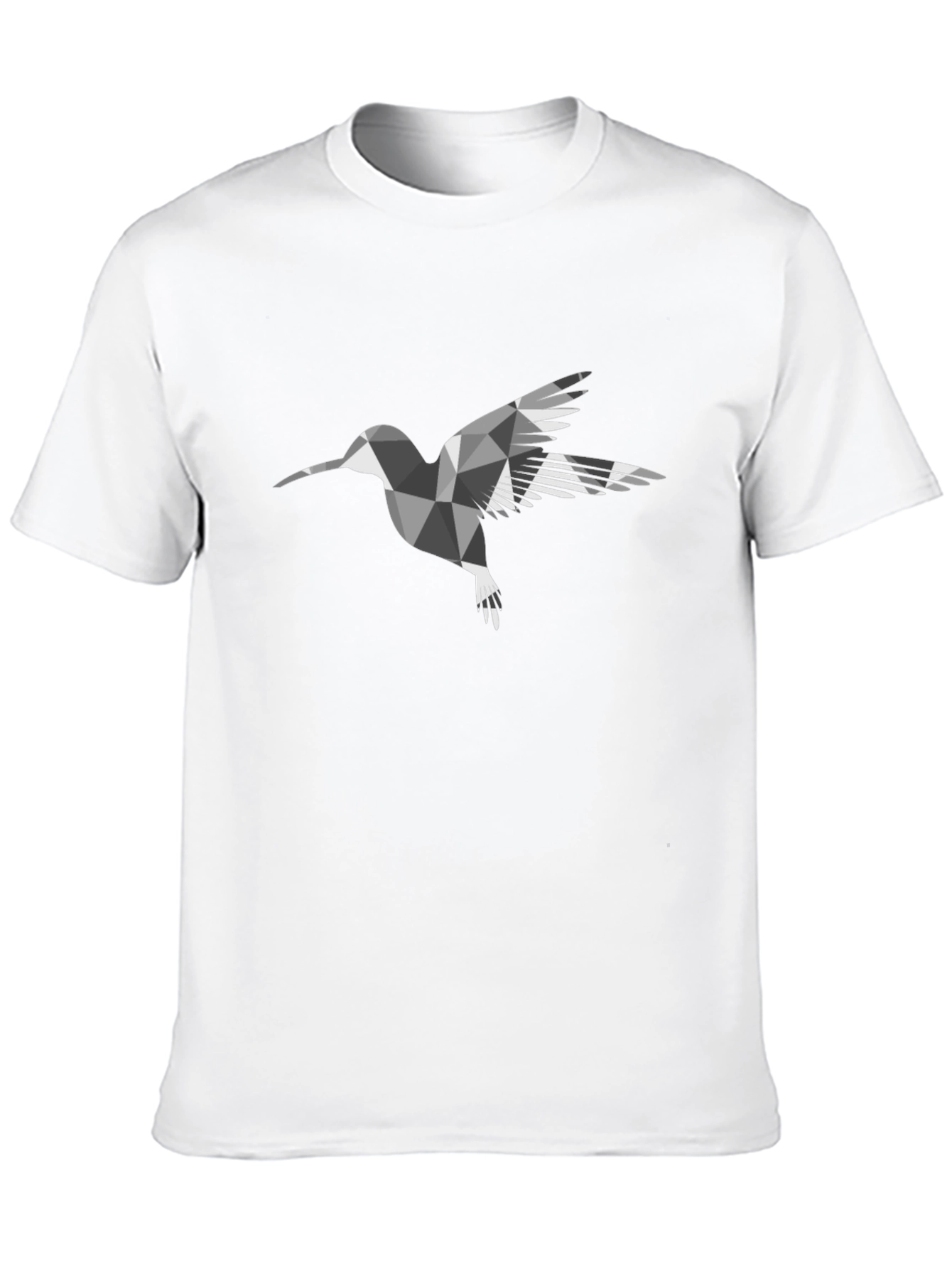 Geometric Hummingbird Graphic Tee - Stylish Bird Lover Shirt