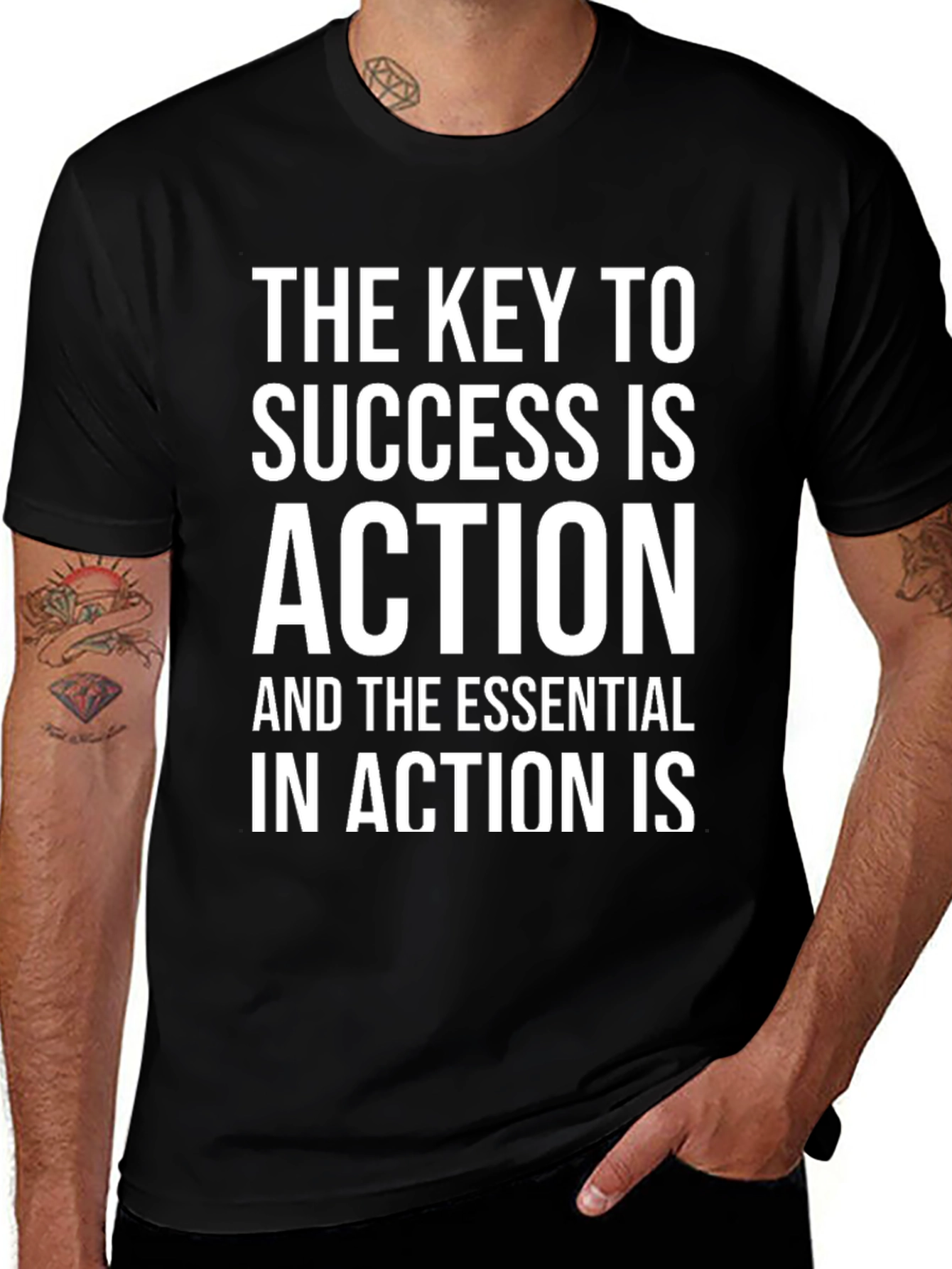 The Key to Success is Action Graphic Tee