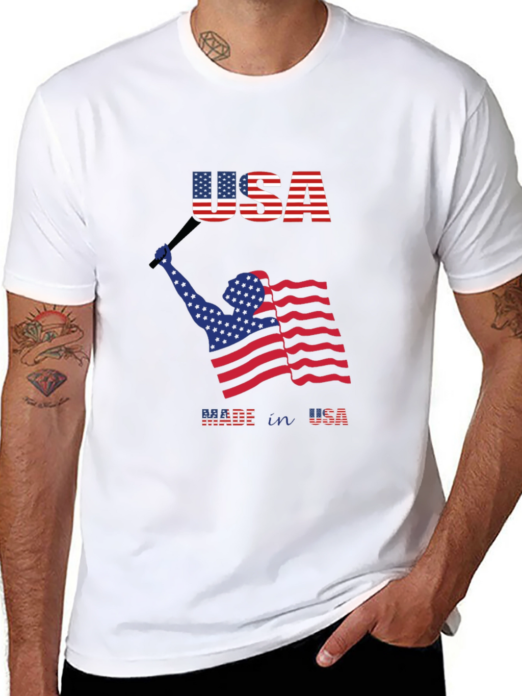 USA Flag Graphic T-Shirt