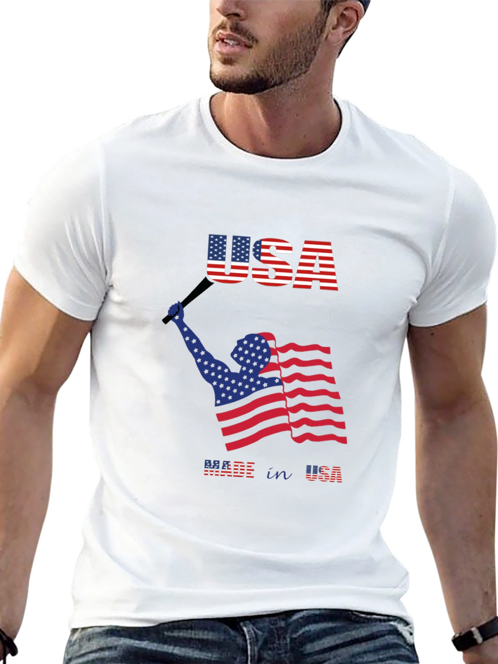USA Flag Graphic T-Shirt
