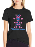 Pediatric Nurse Giraffe Heart T-Shirt