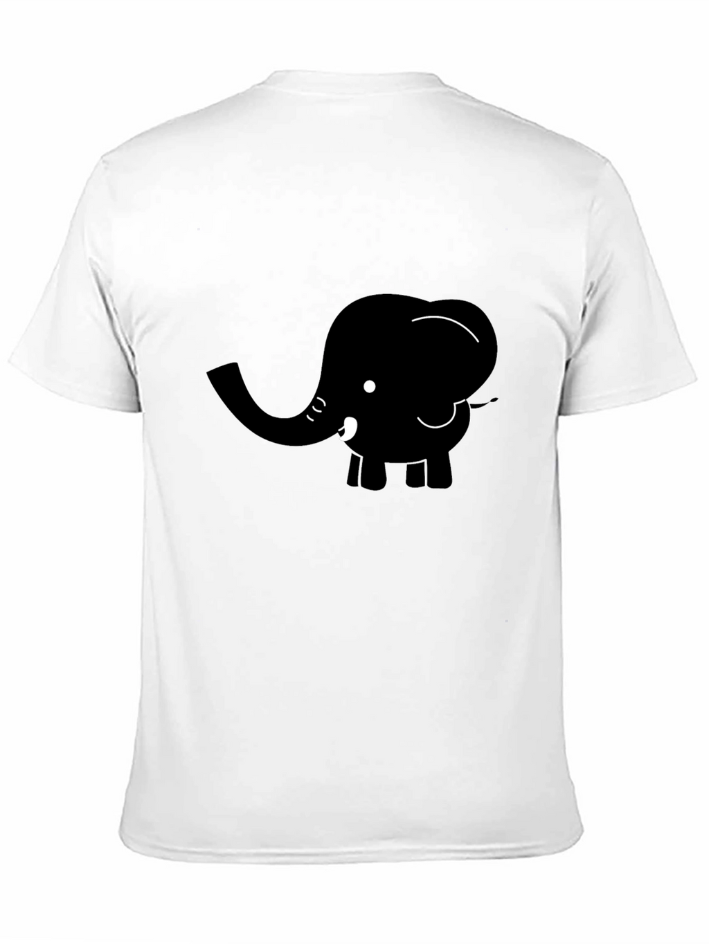 Black Elephant Graphic Tee - Cute Cartoon Animal Shirt