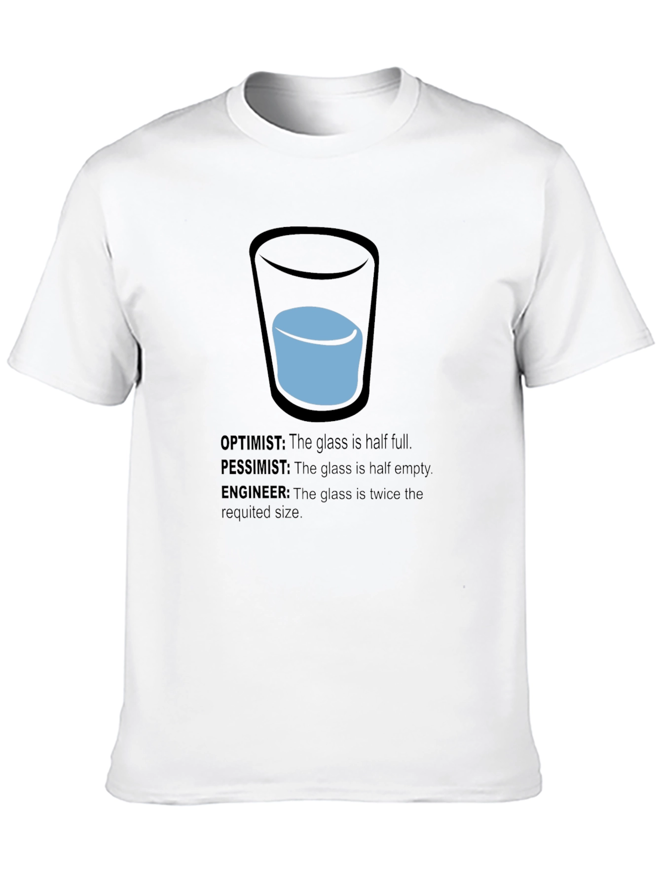 Engineer Optimist Pessimist Funny T-Shirt