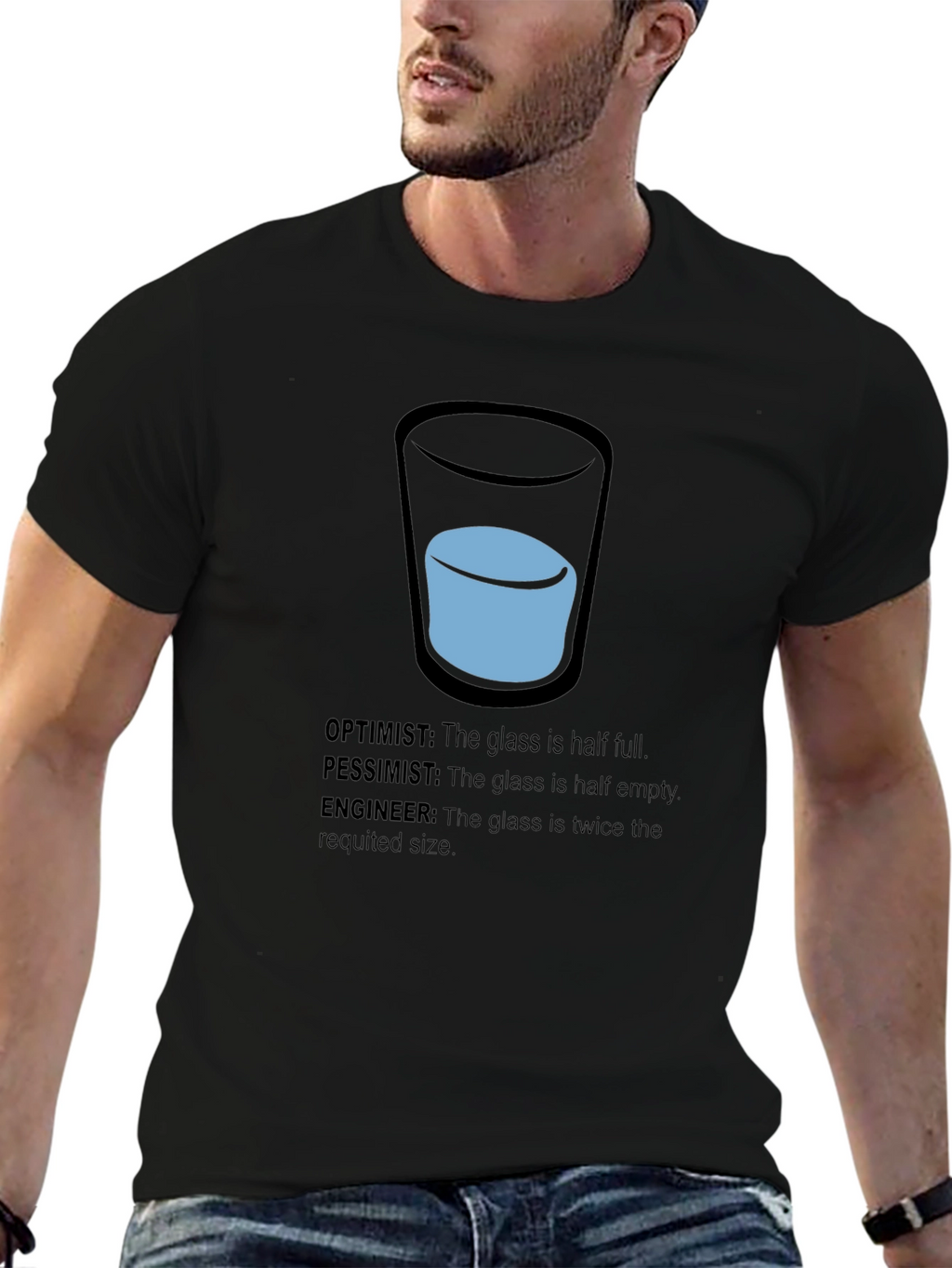 Engineer Optimist Pessimist Funny T-Shirt