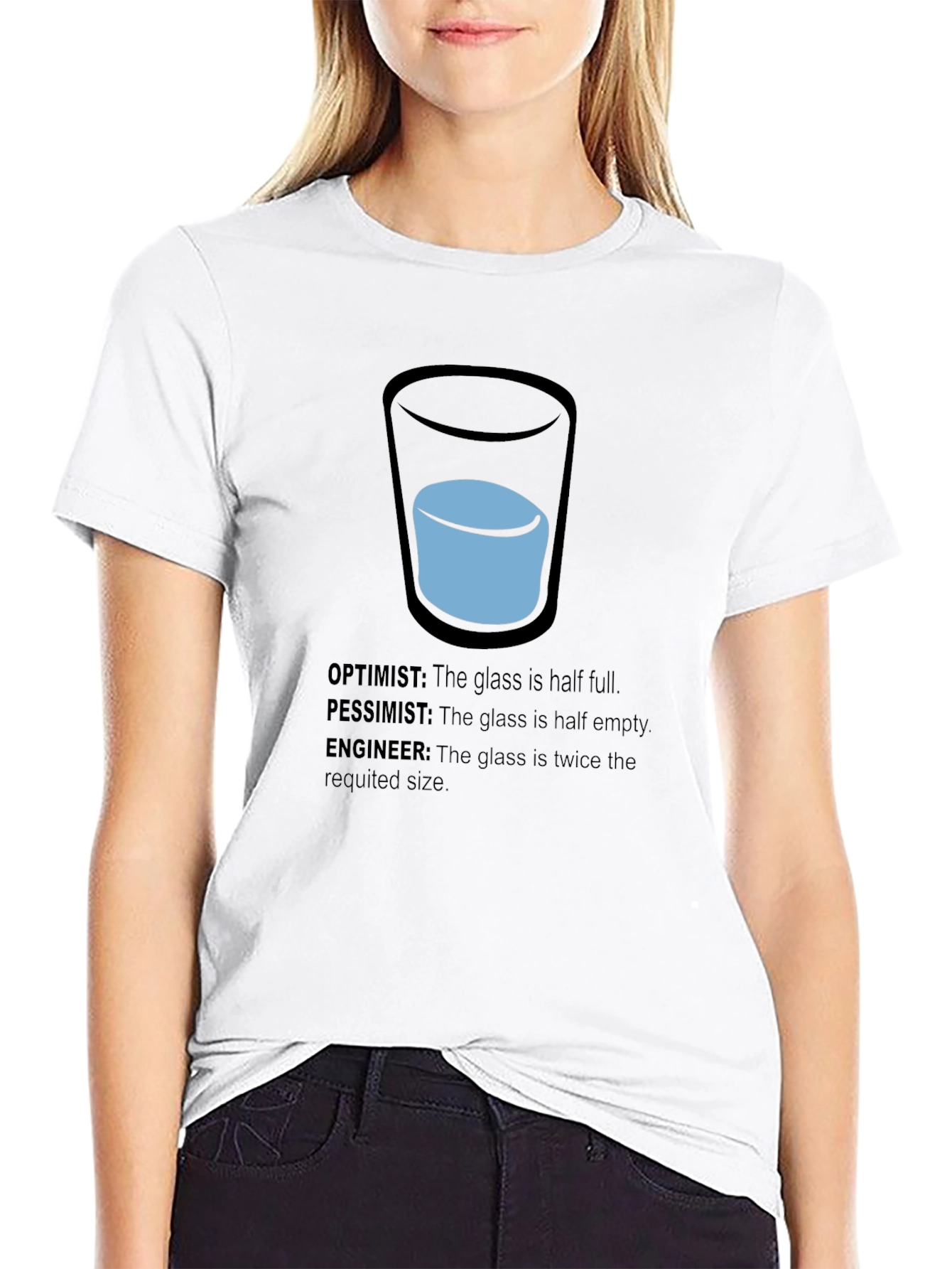 Engineer Optimist Pessimist Funny T-Shirt