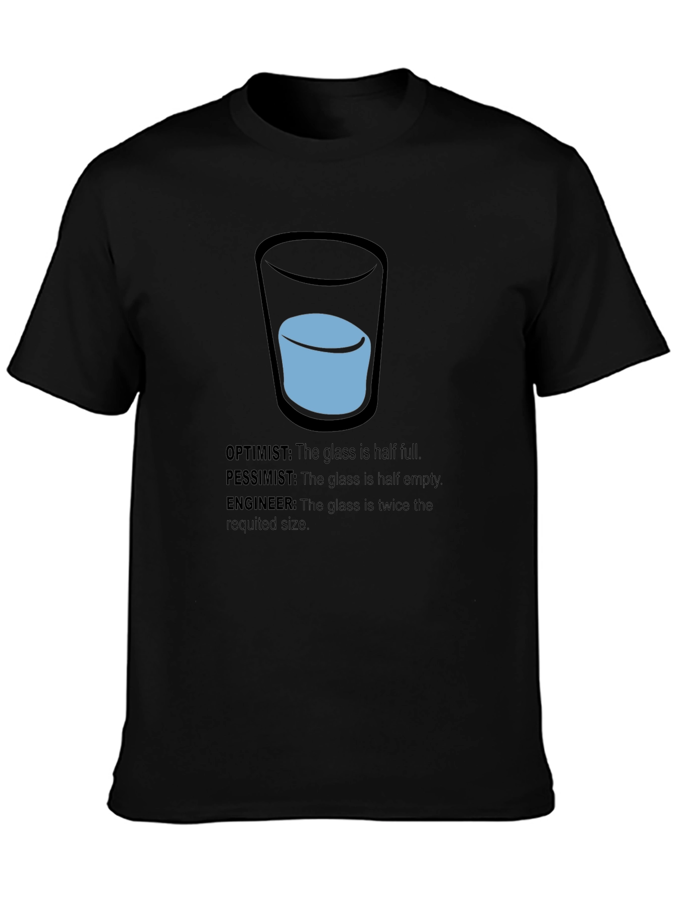 Engineer Optimist Pessimist Funny T-Shirt