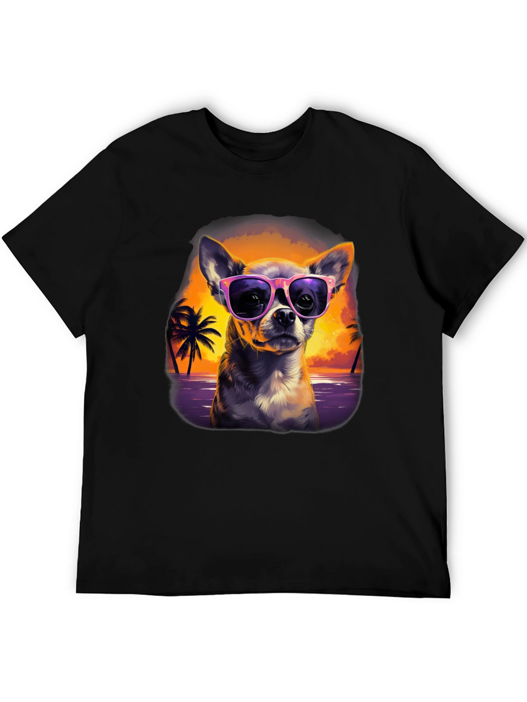 Chihuahua Sunset T-Shirt - Cool Dog Design