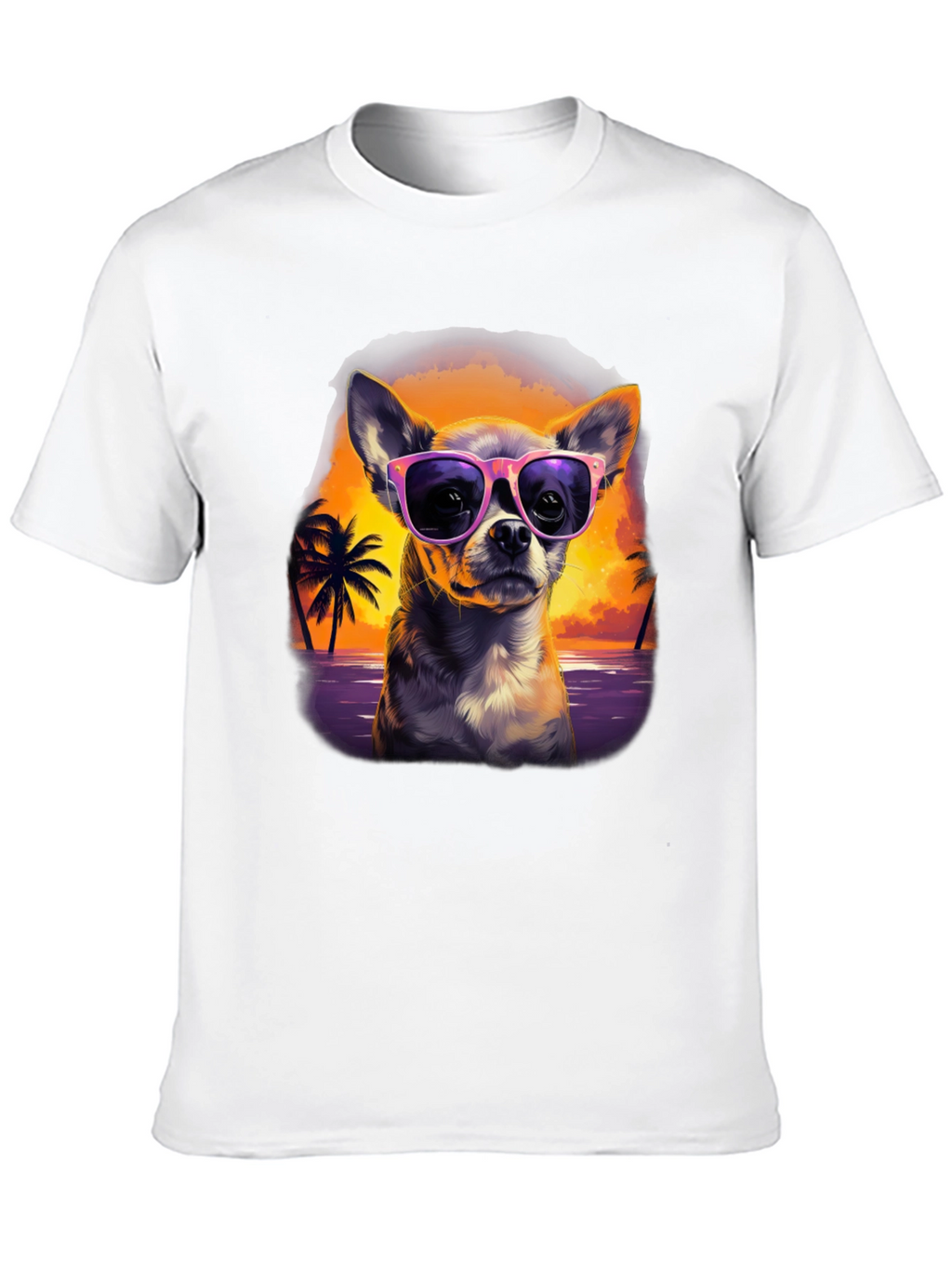 Chihuahua Sunset T-Shirt - Cool Dog Design