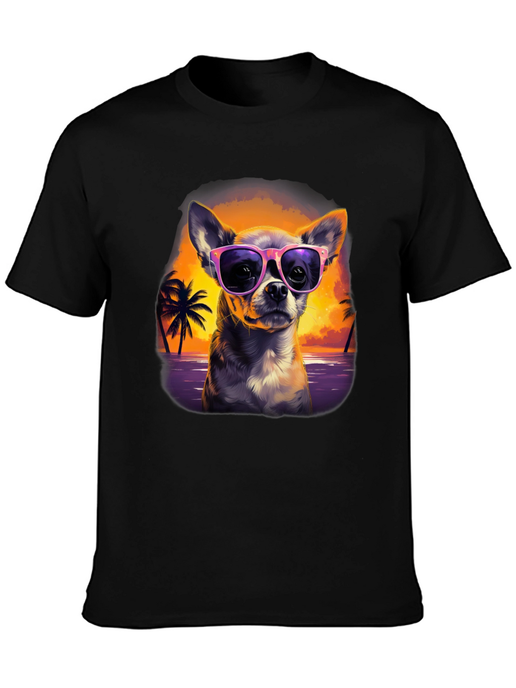 Chihuahua Sunset T-Shirt - Cool Dog Design