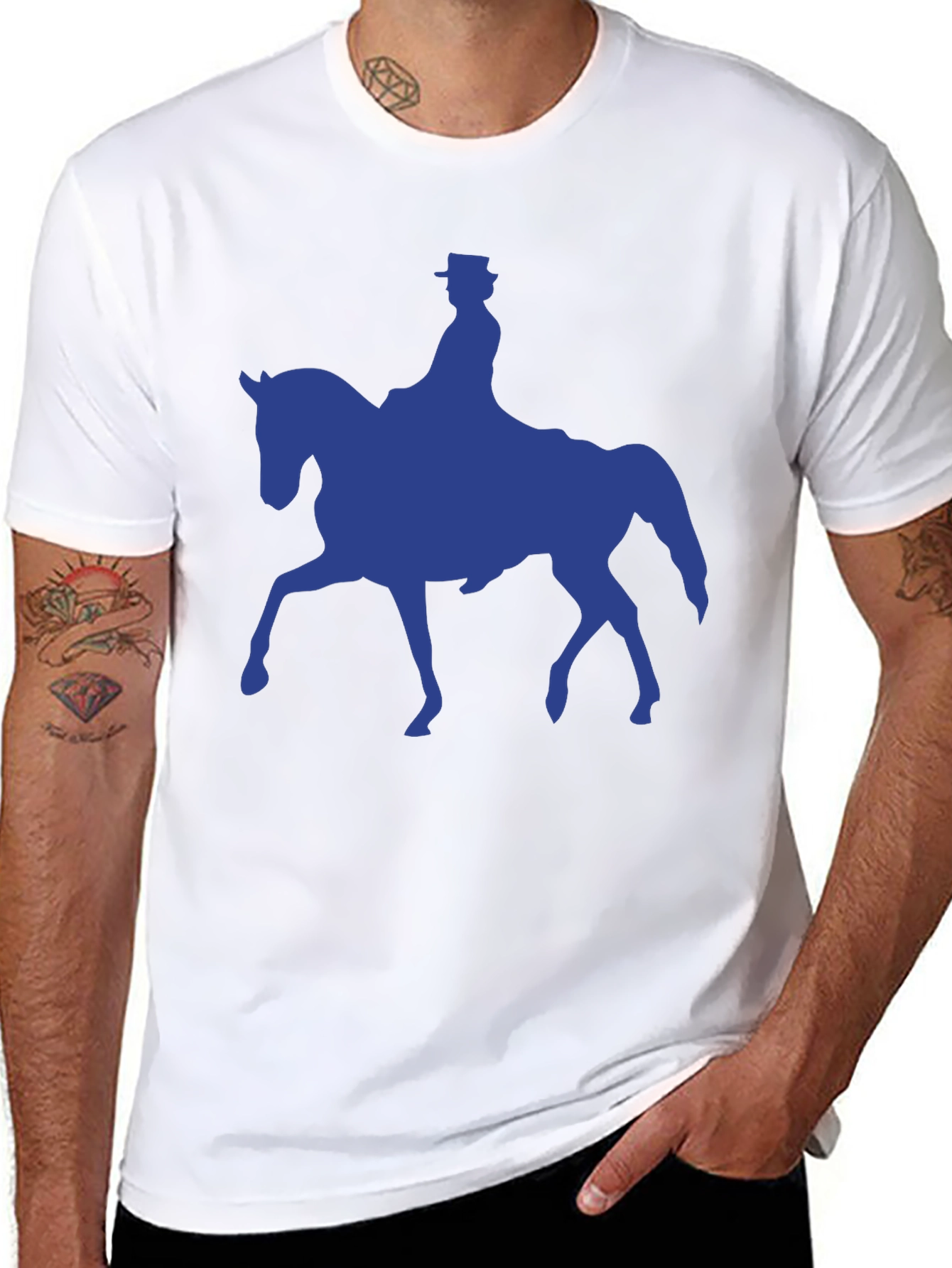 Equestrian Silhouette T-Shirt - Black