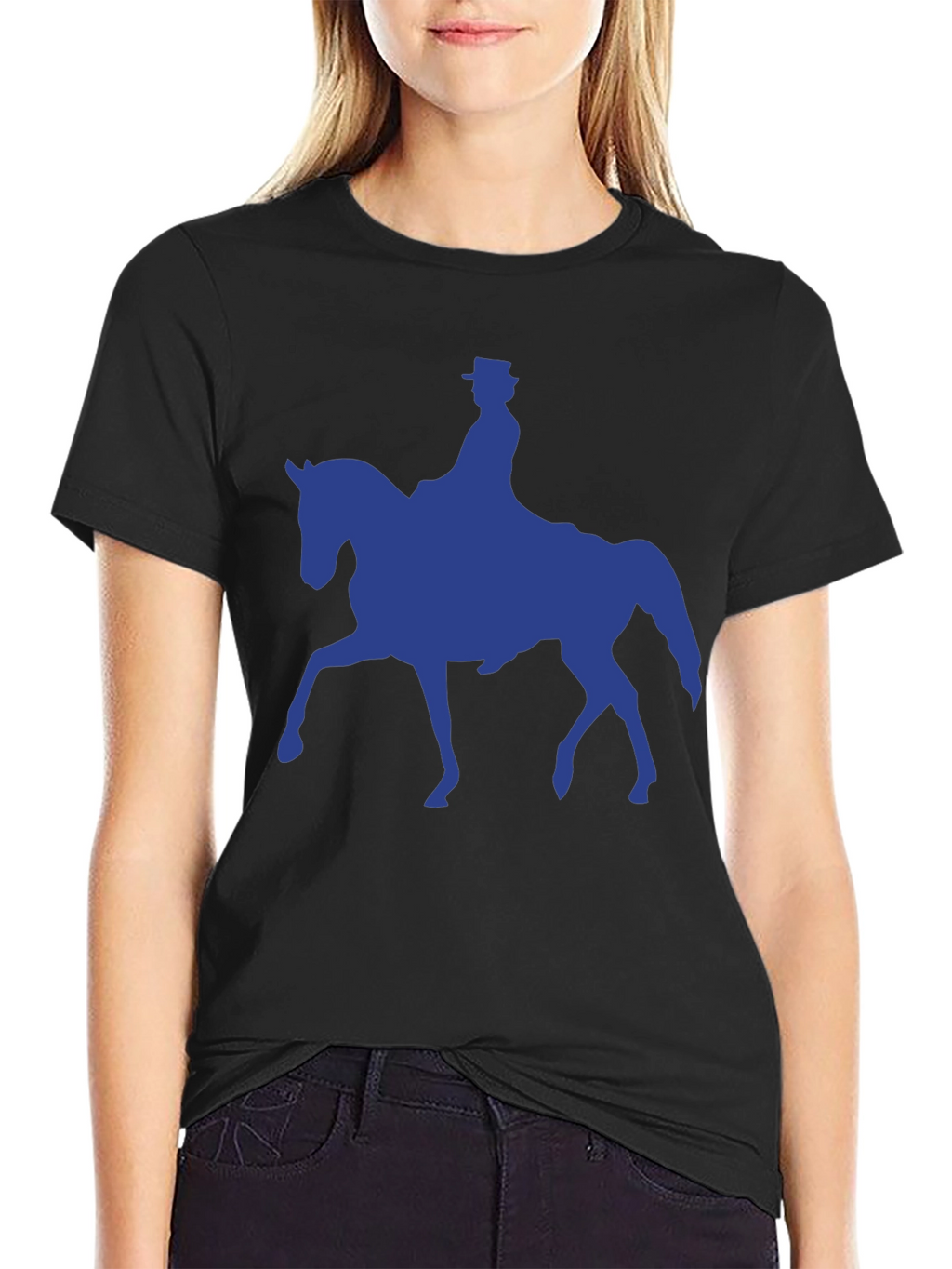 Equestrian Silhouette T-Shirt - Black