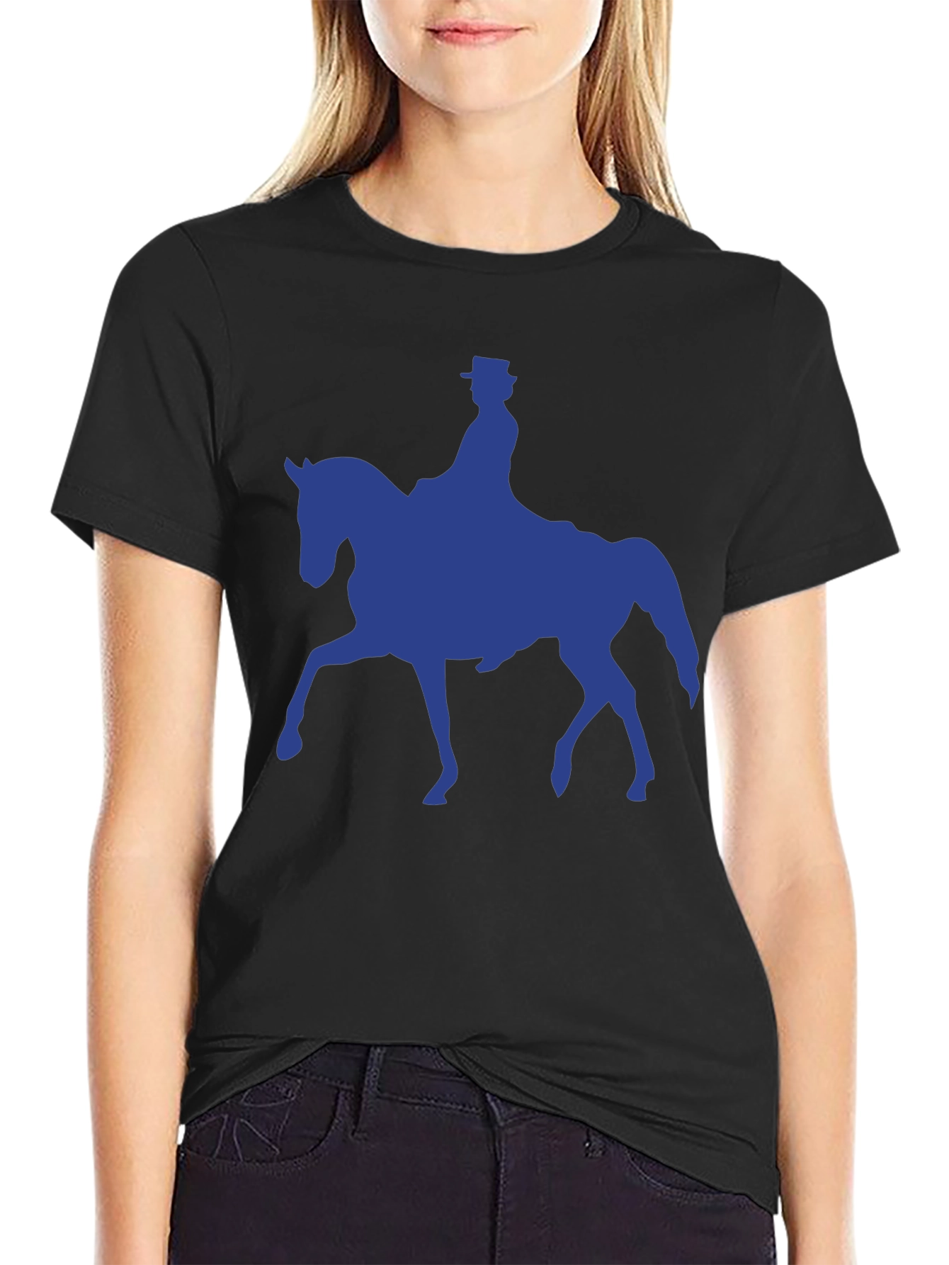 Equestrian Silhouette T-Shirt - Black